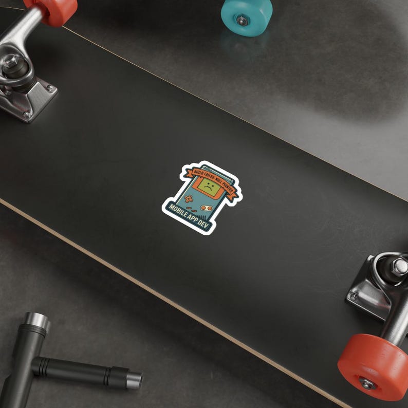 Mobile App Dev Sticker – Retro Build Failed Decal, Vintage Tech Accessory image 8