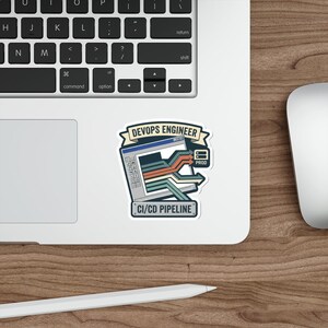 DevOps Engineer Sticker – Retro 90s GUI CI/CD Pipeline Laptop Art image 4