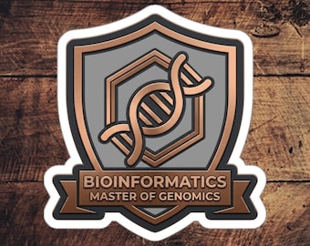 Genome Guardian Shield Sticker – Bioinformatics Data Security Decal (Vinyl)