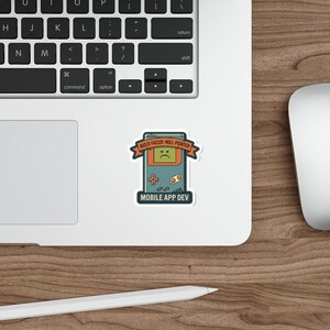 Mobile App Dev Sticker – Retro Build Failed Decal, Vintage Tech Accessory image 3