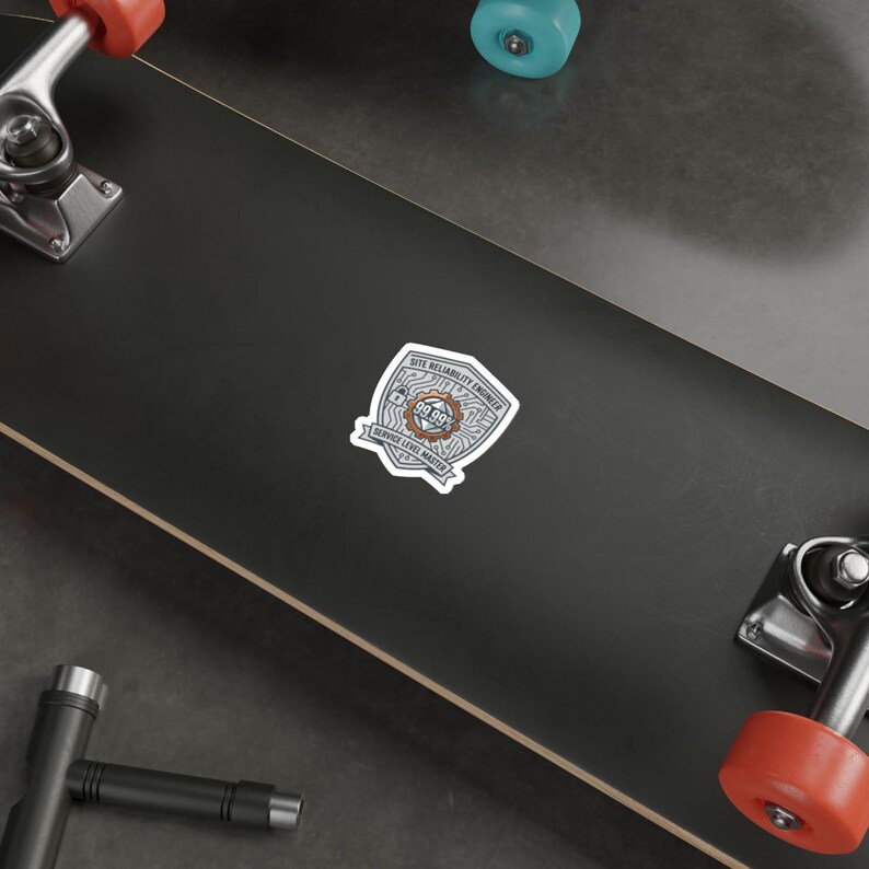 Site Reliability Engineer Sticker – 99.99% Uptime Shield, Service Level Master Badge image 8
