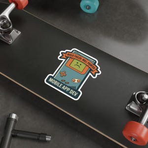 Mobile App Dev Sticker – Retro Build Failed Decal, Vintage Tech Accessory image 11