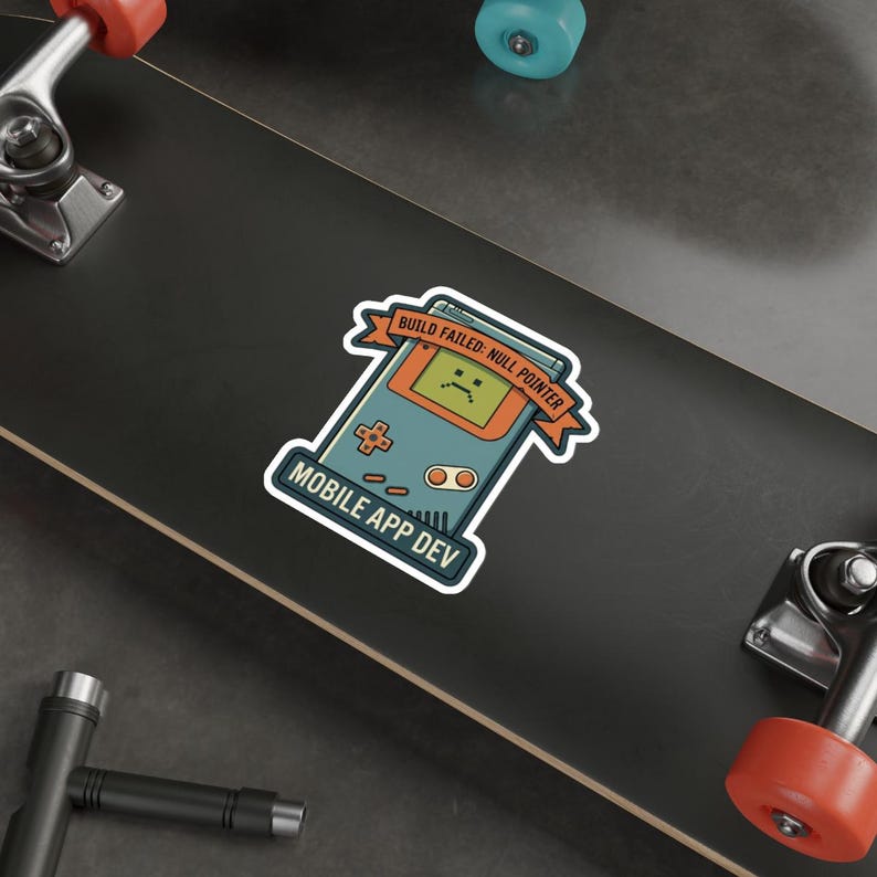 Mobile App Dev Sticker – Retro Build Failed Decal, Vintage Tech Accessory image 11