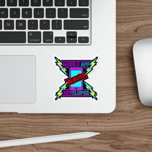 Pegatina de la aplicación Neon Rejected – Calcomanía ciberpunk con humor para desarrolladores móviles imagen 4