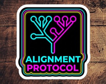 Next Gen Sequencing Sticker – Cyberpunk Neon DNA Tech Decal