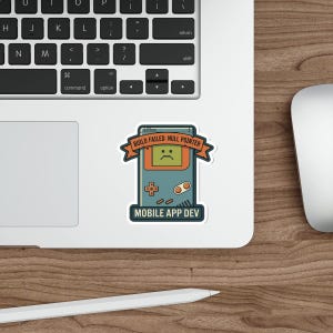 Mobile App Dev Sticker – Retro Build Failed Decal, Vintage Tech Accessory image 4