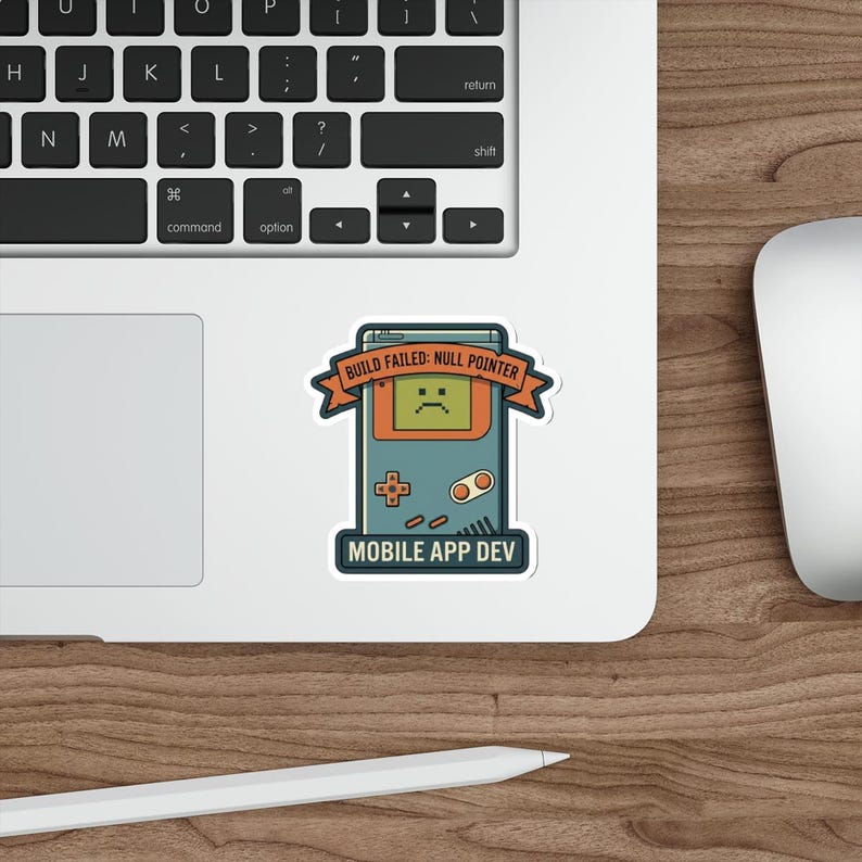 Mobile App Dev Sticker – Retro Build Failed Decal, Vintage Tech Accessory image 4