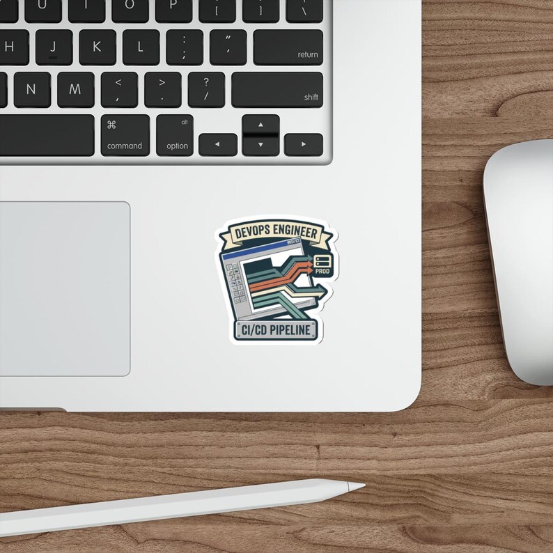 DevOps Engineer Sticker – Retro 90s GUI CI/CD Pipeline Laptop Art image 3