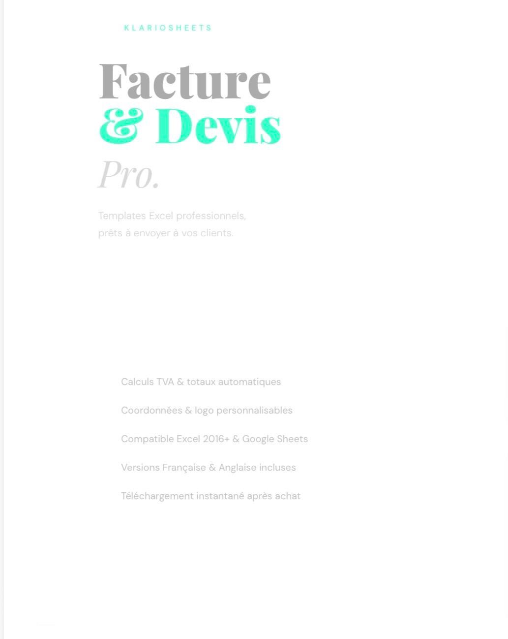Professional Invoice Excel Template | Freelance Billing | Small ...