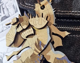 Absolute Dark Knight Keychain | Laser Cut and Hand-painted Fandom Bag Charms