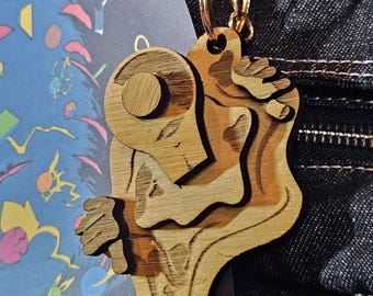 Absolute Martian Manhunter Keychain | Laser Cut and Hand-painted Fandom Bag Charms