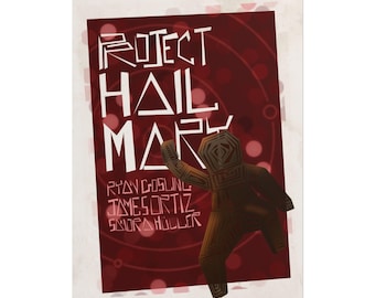 Projekt Hail Mary Poster | Mid-Century Modern Minimalistischer Kunstdruck