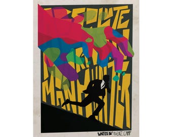 Absolute Martian Manhunter Poster | Mid-Century Modern Minimalist Art (Rolled Poster)