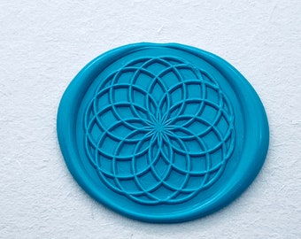 Wreath Sealing Wax Stamp Kit - Wedding Invitation Wax Seal Stamp Kits - Flower Circle Wax Stamp Paper Wooden Gift Box Package S2053