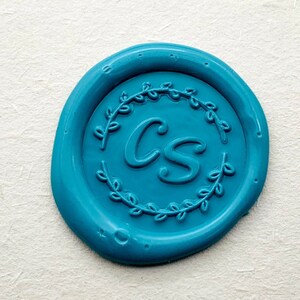 Benutzerdefinierte Intial mit Blättern Siegel Wachs Stempel - personalisierte Wachs Stempel - Hochzeit Wachs Siegel Stempel - laden Wachs Siegel Stempel - benutzerdefinierte Siegel Stempel