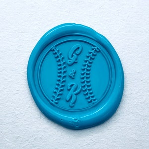 Iniziali personalizzate con baseball Wax Seal Stamp - Timbro personalizzato di cera di buon compleanno - Sigillo di invito al matrimonio personalizzato