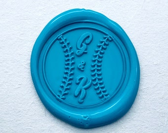 Personalized Initials with Baseball Wax Seal Stamp - Custom Happy Birthday Sealing Wax stamp - Custom Wedding Invitation Seal