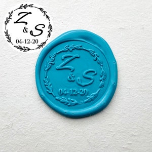 Aangepaste Wax zegel stempel kit-bruiloft uitnodiging zegellak stempel-gepersonaliseerde bruiloft Wax Seal kit-initialen uitnodiging zegel stempel