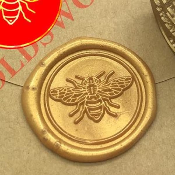 Bee Wax Seal Stamp - Honeybee Wax Stamp - Gift Package Wax Seals Kit - Insects Sealing Wax Stamp - Package Decoration Wax Seal Stamp S1922