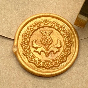Chardon écossais Wax Seal Stamp Kit-chardon cire à cacheter timbre-feuille sceau de cire-mariage invitation enveloppe cire sceau timbre-S1995