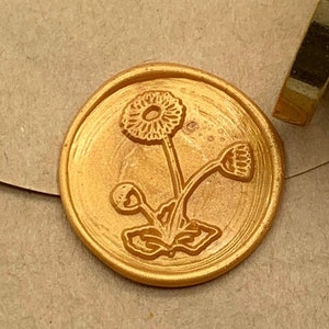 Sonnenblumen-Wachssiegel Kit-Blumen-Wach-Stempel-Sonnenblumen-Abdichtung Wachstempel-Envelope Wach-Stempel-Geschenkverpackung Wachssiegel Stempel-S1988