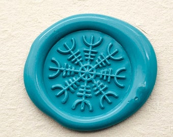 Viking Rune Sealing Wax Stamp Kit - Vegvisir Wax Seal Stamp - Viking Sealing Wax Stamp - Wedding Invitation Party Wax Stamp - S2081