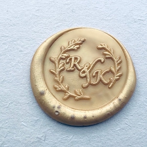 Personlized krans initialen bruiloft Wax zegel stempel-aangepaste initialen zegellak stempel kit-blad bruiloft uitnodiging Stamp-aangepaste bruiloft