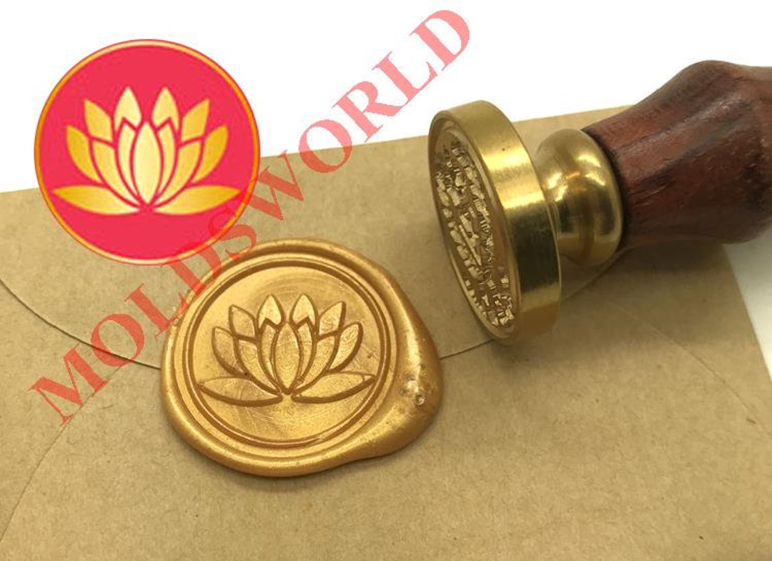 Lotus Flower Wax Seal Stamp Wedding Invitation Sealing Wax Stamp Kits ...