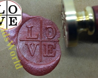 S1034 Love Wax Seal Stamp , Wedding Invitation Stamp Sealing wax stamp, wax stamp, sealing stamp Valentine's Day