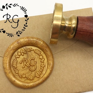 Matrimonio iniziali cera sigillo timbro personalizzato monogramma personalizzato corona sigilla bollo personalizzato matrimonio nozze invito foca