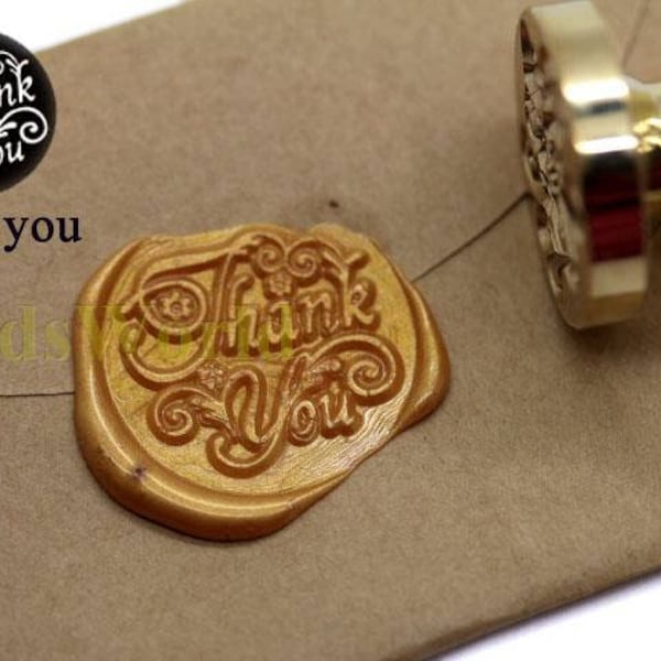 Gracias Sello de Cera Kit Sellado Kits de Cera Sello Sello Kits Custom Wax Seal Gift Box Package F2001