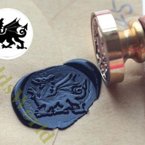S1245 Welsh Dragon Wax Seal Stamp, carimbo de cera de vedação, carimbo de cera, carimbo de vedação