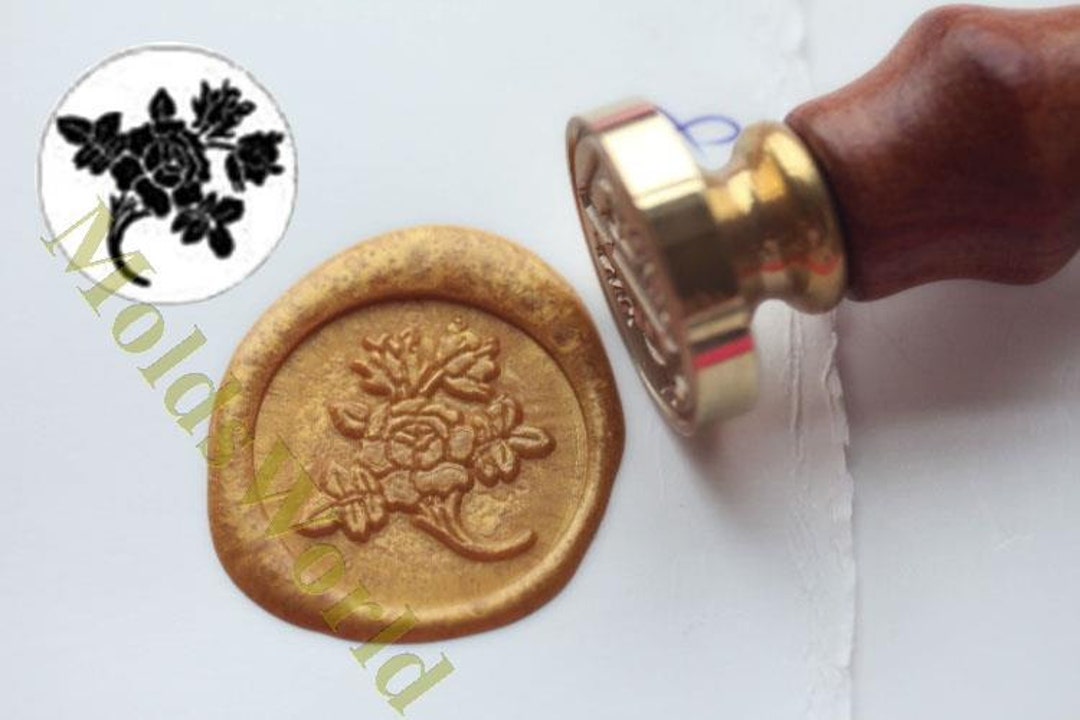 S1334 Rose Flower Wax Seal Stamp , Sealing Wax Stamp, Wax Stamp ...
