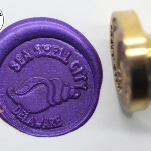 S1047 Sea Shell City Delaware Wax Seal Stamp , Sealing wax stamp, wax stamp, sealing stamp