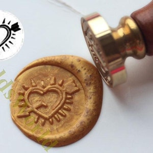 S1330 Stone mandrel Heart Wax Seal Stamp , Sealing wax stamp, wax stamp, sealing stamp