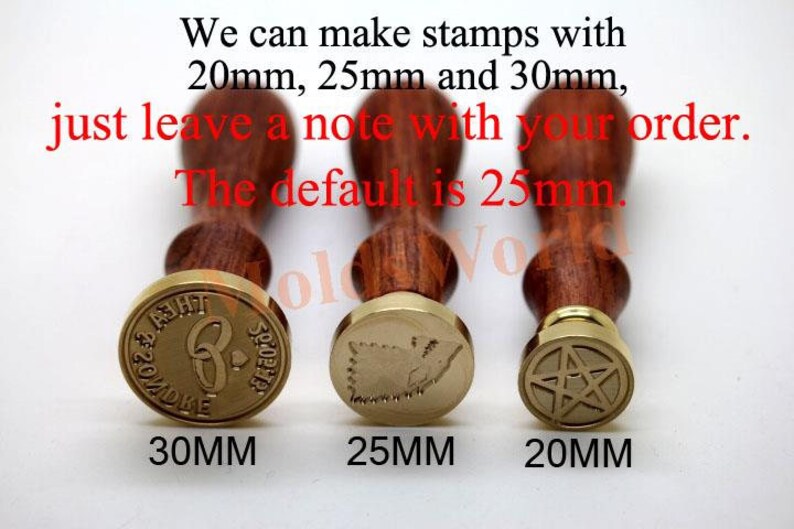 S1262 Hand Made Logo Wax Seal Stamp , Sealing wax stamp, wax stamp, sealing stamp image 3