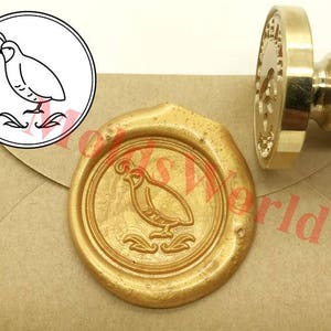 Dove Pigeon Wax Seal Stamp Kit  Wedding Invitation Sealing Wax Stamp Kits Custom Wax Seal Paper Wooden Gift Box S1392