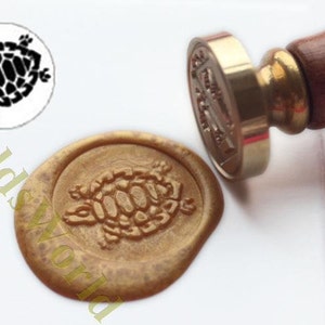 S1266 schildpad Tortoise Wax zegel stempel, zegellak stempel, wax stempel, afdichten stempel
