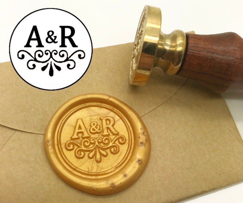Initials Wax Seal Stamp Personalized Monogram Custom wedding wedding invitation seal custom wedding stamp Sealing Wax stamp