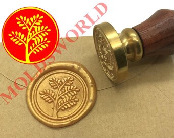 Leaf Wax Seal Stamp Kit Wedding Invitation Sealing Wax Stamp Kits Custom Wax Seal Paper Wooden Gift Box Package S1877