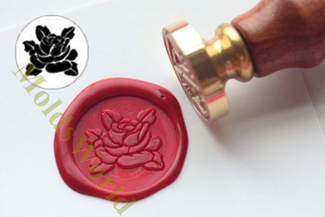 S1332 Rose Flower Wax Seal Stamp , Sealing Wax Stamp, Wax Stamp ...
