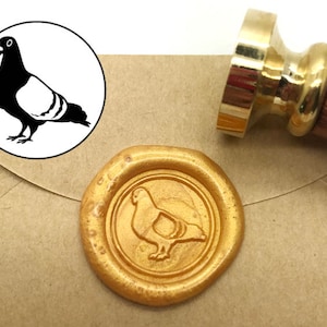 S1386 Taube Taube-Wachs-Siegel Stempel Kit Hochzeit Einladung Siegellack Stempel Kits benutzerdefinierte Wachs Siegel Papier Geschenkbox aus Holz