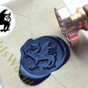 S1294 Welsh Dragon Wax Seal Stamp, carimbo de cera de vedação, carimbo de cera, carimbo de vedação