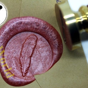 S1020 plume sceau timbre de cire, cachet de cire à cacheter, cire timbre, timbre d’étanchéité