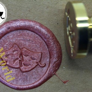 S1013 Two Masks Domino Wax Seal Stamp , Sealing wax stamp, wax stamp, sealing stamp