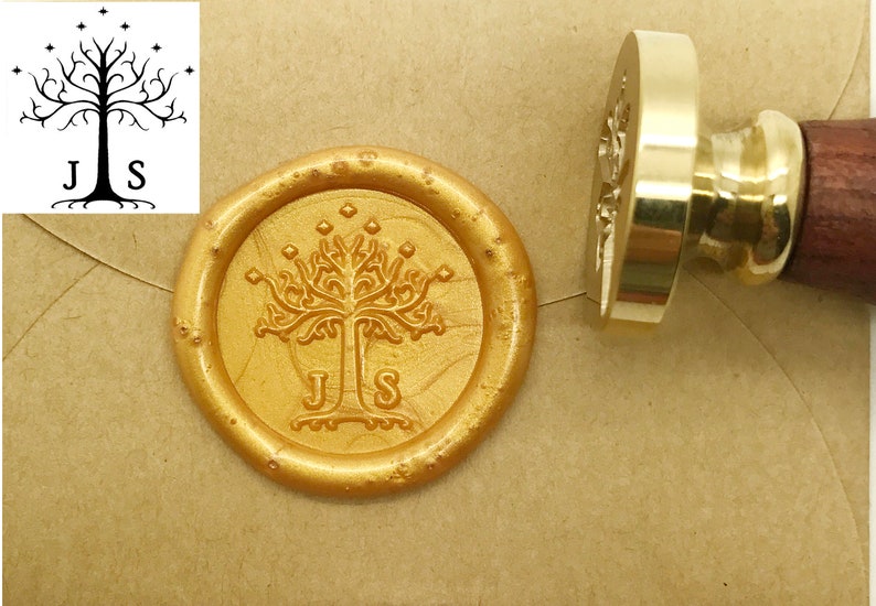 Custom Initials Wax Seal Stamp Tree Seals Wedding Invitation Etsy