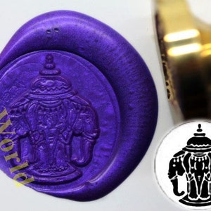 S1083 drie olifanten Wax zegel stempel, zegellak stempel, wax stempel, afdichten stempel