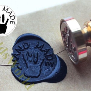 S1262 Marchio di cera con logo fatto a mano, timbro di cera di tenuta, timbro di cera, timbro di tenuta