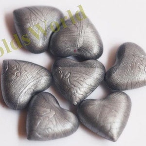 S118 17Pcs Silver Heart Shape Sealing Wax Beads for Wax Seal Stamp