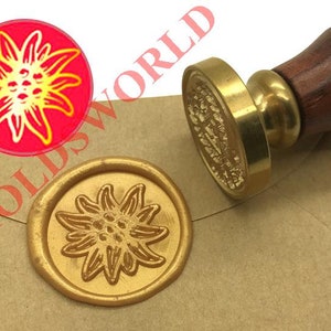 Flower Wax Seal Stamp Kit Wedding Invitation Sealing Wax Stamp Kits Custom Wax Seal Paper Wooden Gift Box Package S1843